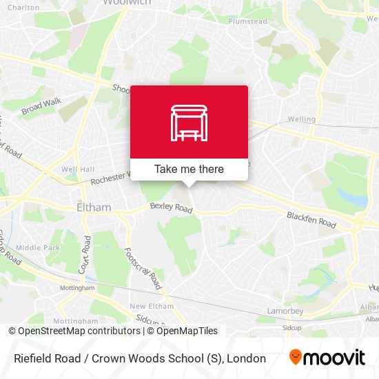 Riefield Road / Crown Woods School map