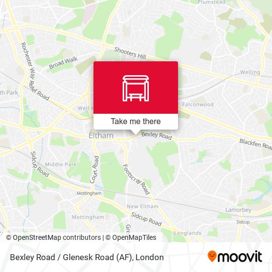 Bexley Road / Glenesk Road (AF) map