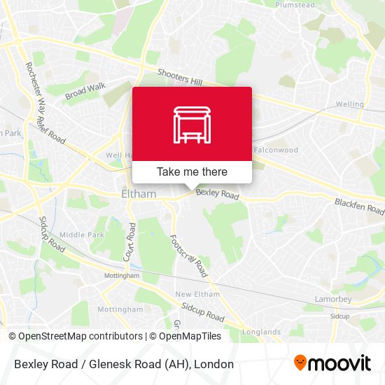 Bexley Road / Glenesk Road (AH) map