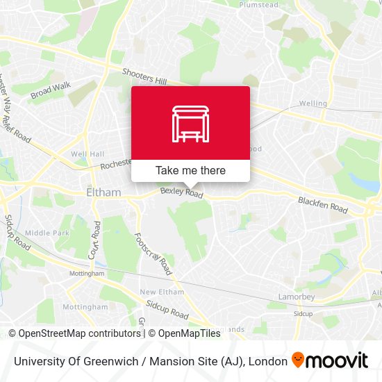 University Of Greenwich / Mansion Site (AJ) map