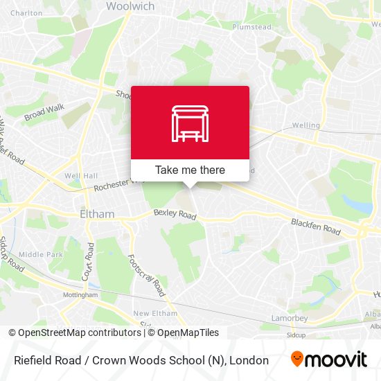 Riefield Road / Crown Woods School (N) map
