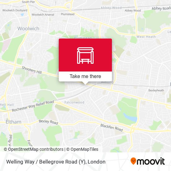 Welling Way / Bellegrove Road (Y) map