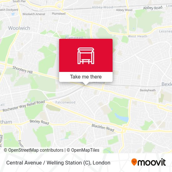 Central Avenue / Welling Station map