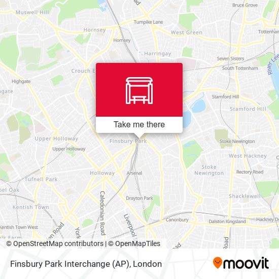 Finsbury Park Interchange (AP) map