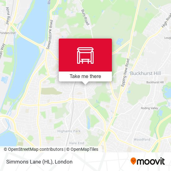 Simmons Lane (HL) map