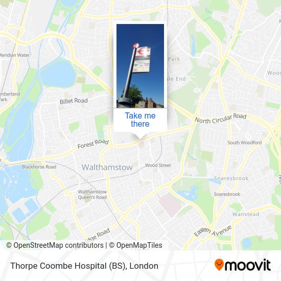 Thorpe Coombe Hospital (BS) map