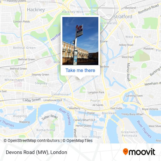 Devons Road (MW) map