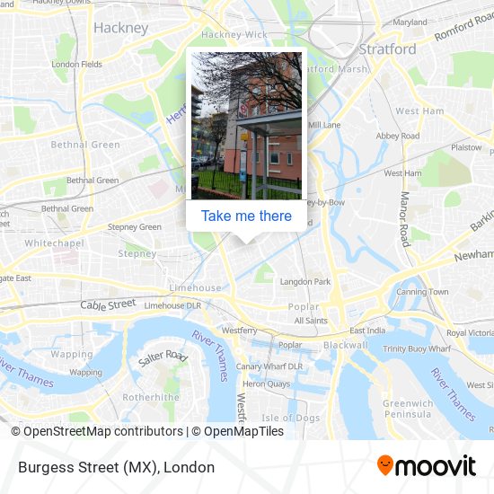 Burgess Street (MX) map