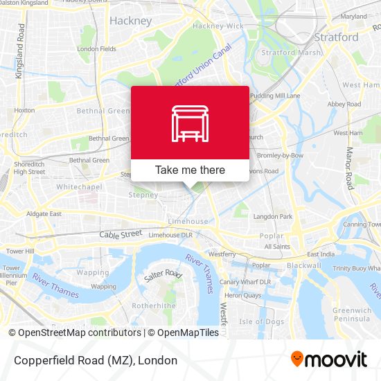 Copperfield Road (MZ) map