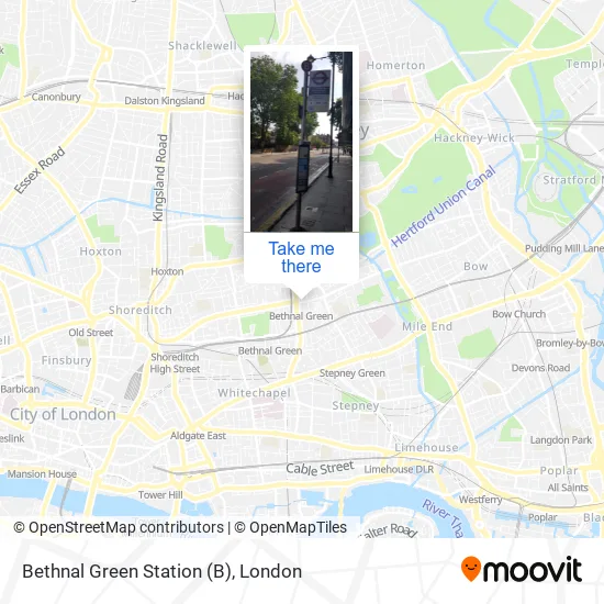 Bethnal Green Station map