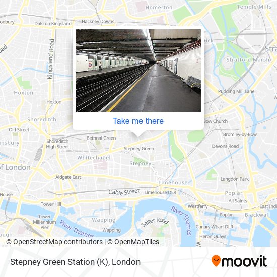 Stepney Green Station (K) map