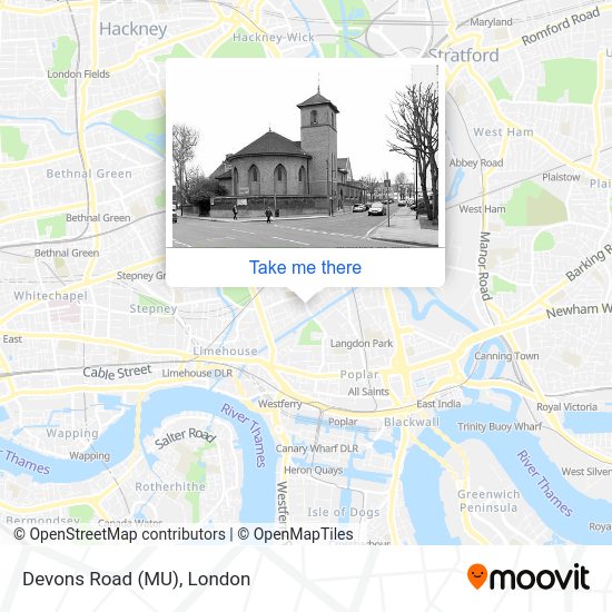 Devons Road (MU) map