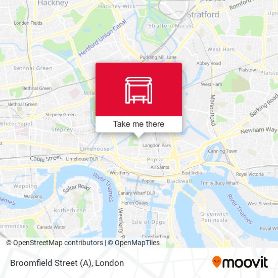 Broomfield Street (A) map