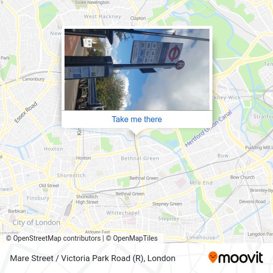 Mare Street / Victoria Park Road map