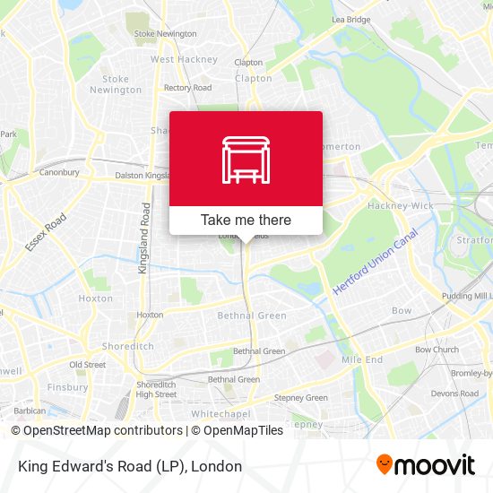 King Edward's Road (LP) map