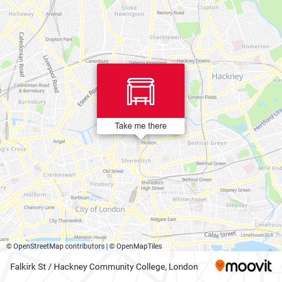 Falkirk St / Hackney Community College map