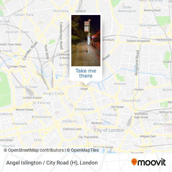 Angel Islington / City Road (H) map