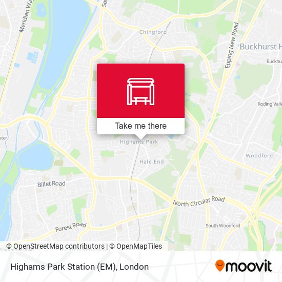 Highams Park Station (EM) map
