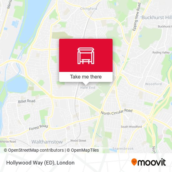 Hollywood Way (ED) map