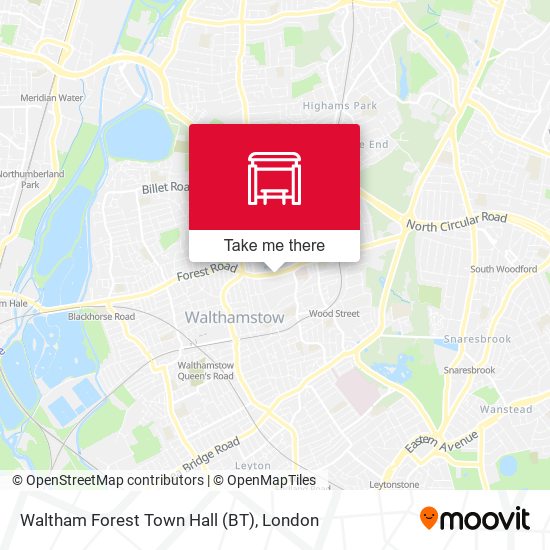 Waltham Forest Town Hall (BT) map