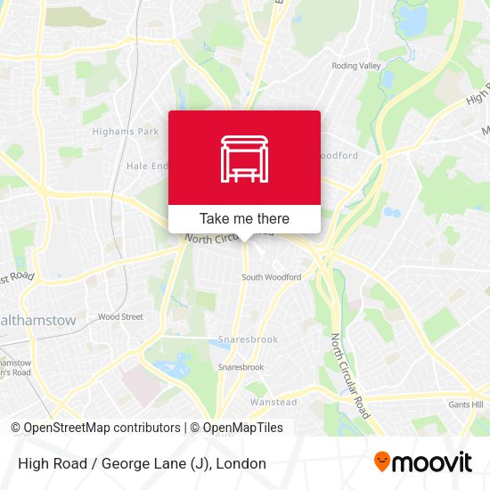 High Road / George Lane (J) map