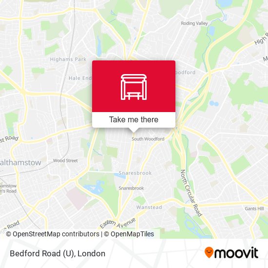 Bedford Road (U) map