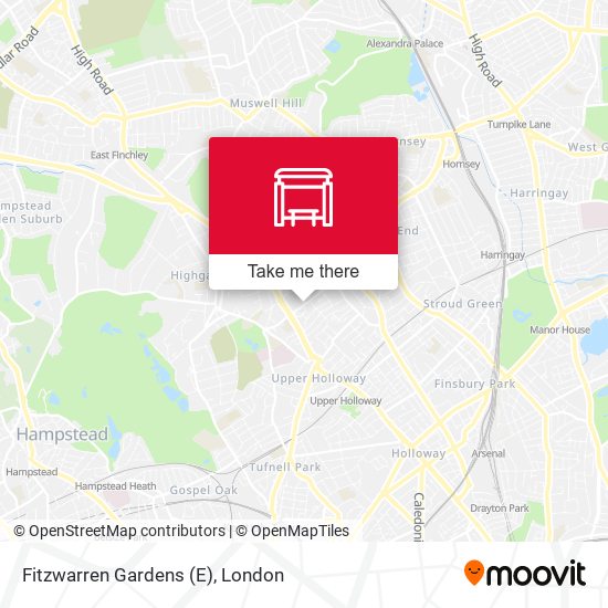 Fitzwarren Gardens (E) map