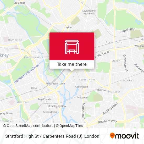 Stratford High St / Carpenters Road (J) map