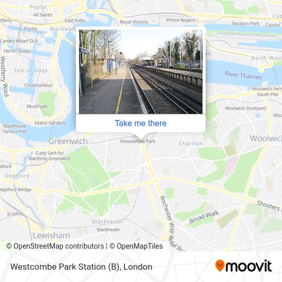 Westcombe Park Station (B) map