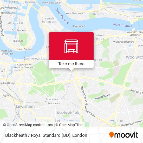 Blackheath / Royal Standard (BD) map