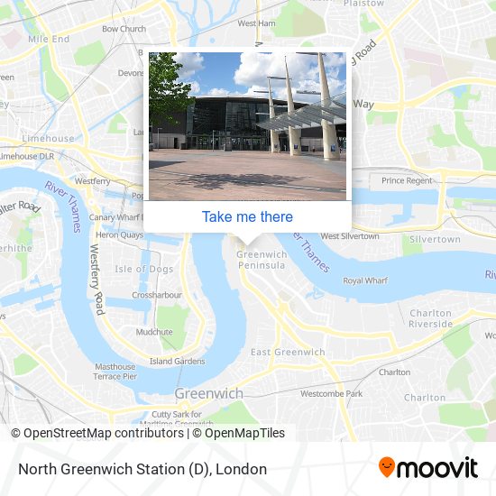 North Greenwich Station (D) map