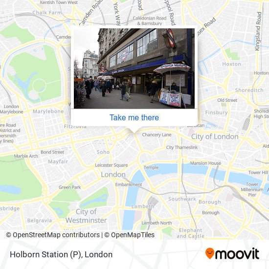 Holborn Station (P) map