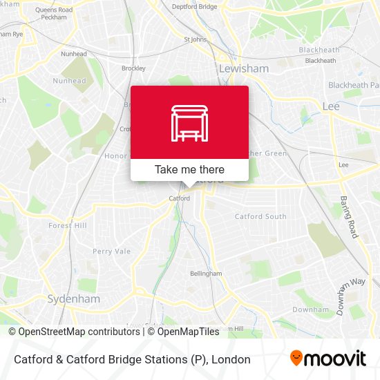 Catford & Catford Bridge Stations (P) map