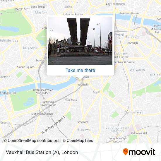 Vauxhall Bus Station (A) map