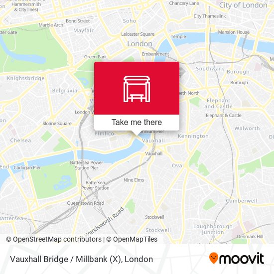 Vauxhall Bridge / Millbank (X) map