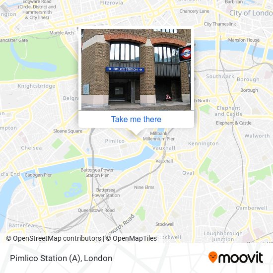 Pimlico Station (A) map