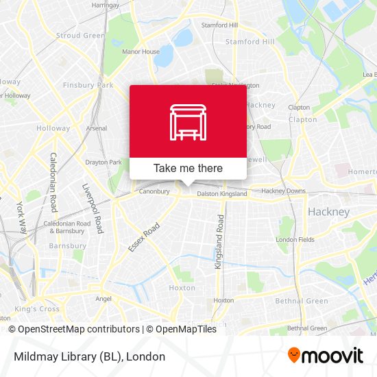Mildmay Library (BL) map