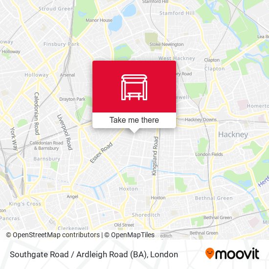 Southgate Road / Ardleigh Road (BA) map
