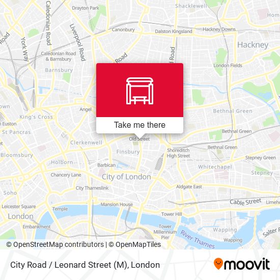 City Road / Leonard Street (M) map