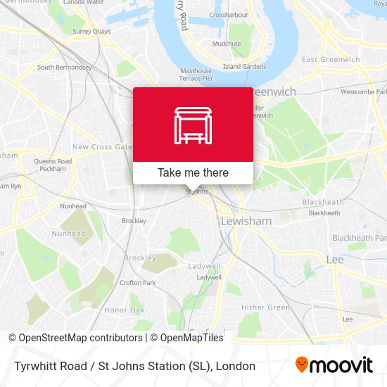 Tyrwhitt Road / St Johns Station (SL) map