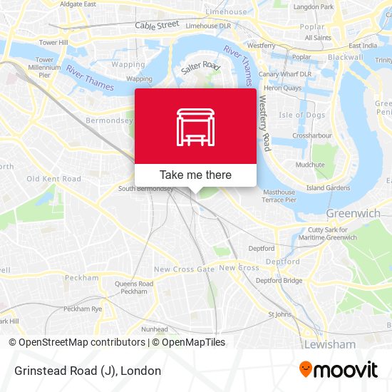 Grinstead Road (J) map