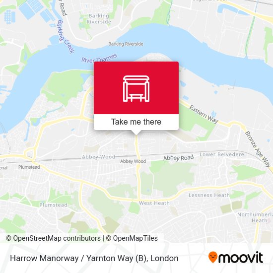 Harrow Manorway / Yarnton Way (B) map