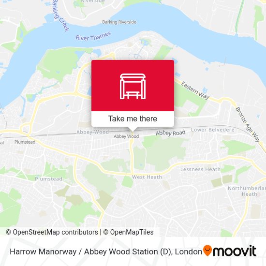Harrow Manorway / Abbey Wood Station (D) map