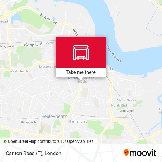 Carlton Road (T) map