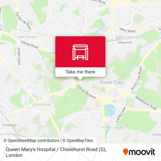 Queen Mary's Hospital / Chislehurst Road (S) map