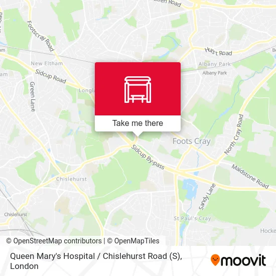 Queen Mary's Hospital / Chislehurst Road (S) map