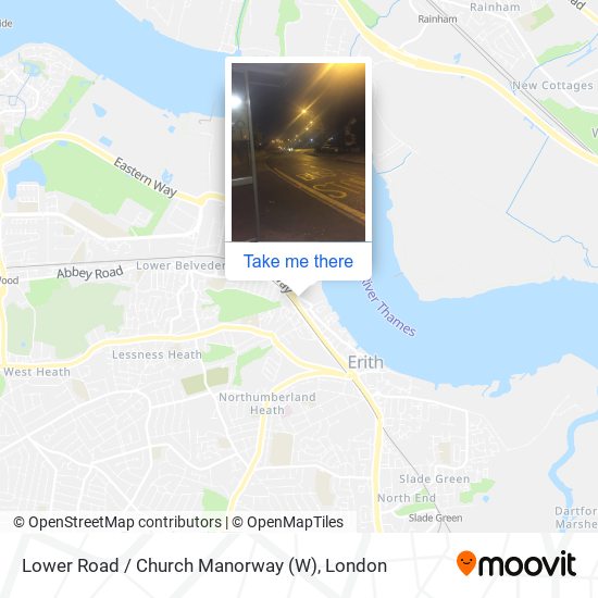 Lower Road / Church Manorway (W) map