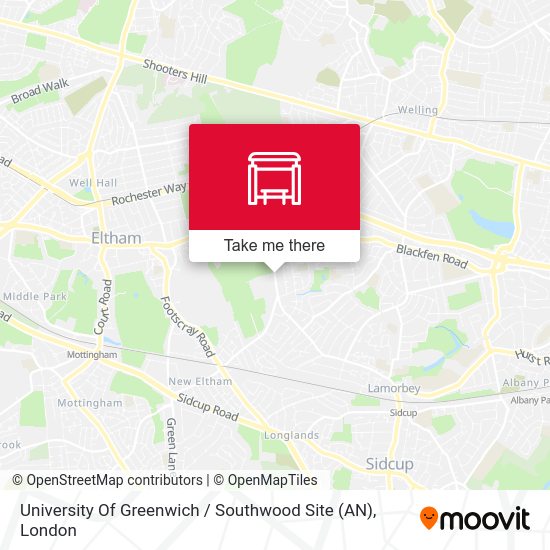 University Of Greenwich / Southwood Site (AN) map