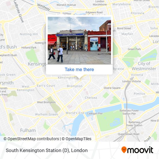 South Kensington Station (D) map