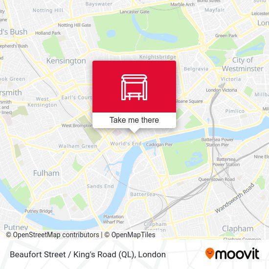 Beaufort Street / King's Road (QL) map